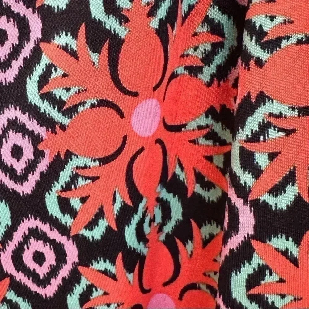 Vfish | Resort Bold Tropical Bohemian Floral Print V Neck Maxi Dress Size XS